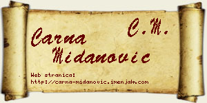Čarna Midanović vizit kartica